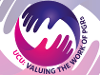 Logo for postgraduate researchers with two stylised hands and text: 'UCU: valuing the work of PGRs'
