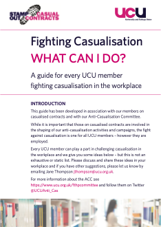 Member guide on fighting casualisation