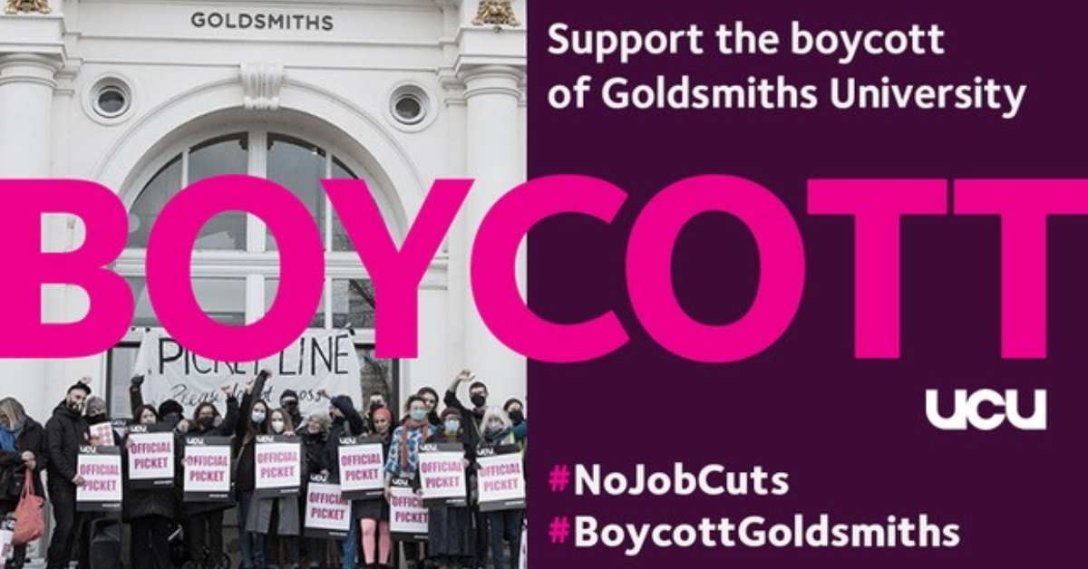#BoycottGoldsmiths