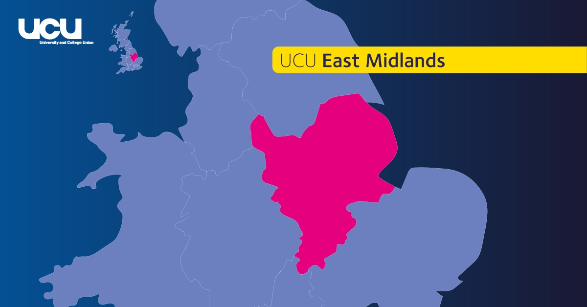 East midlands region highlight map