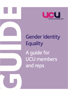 UCU gender identity equality guide cover