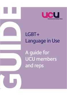 UCU LGBT+ language guide cover