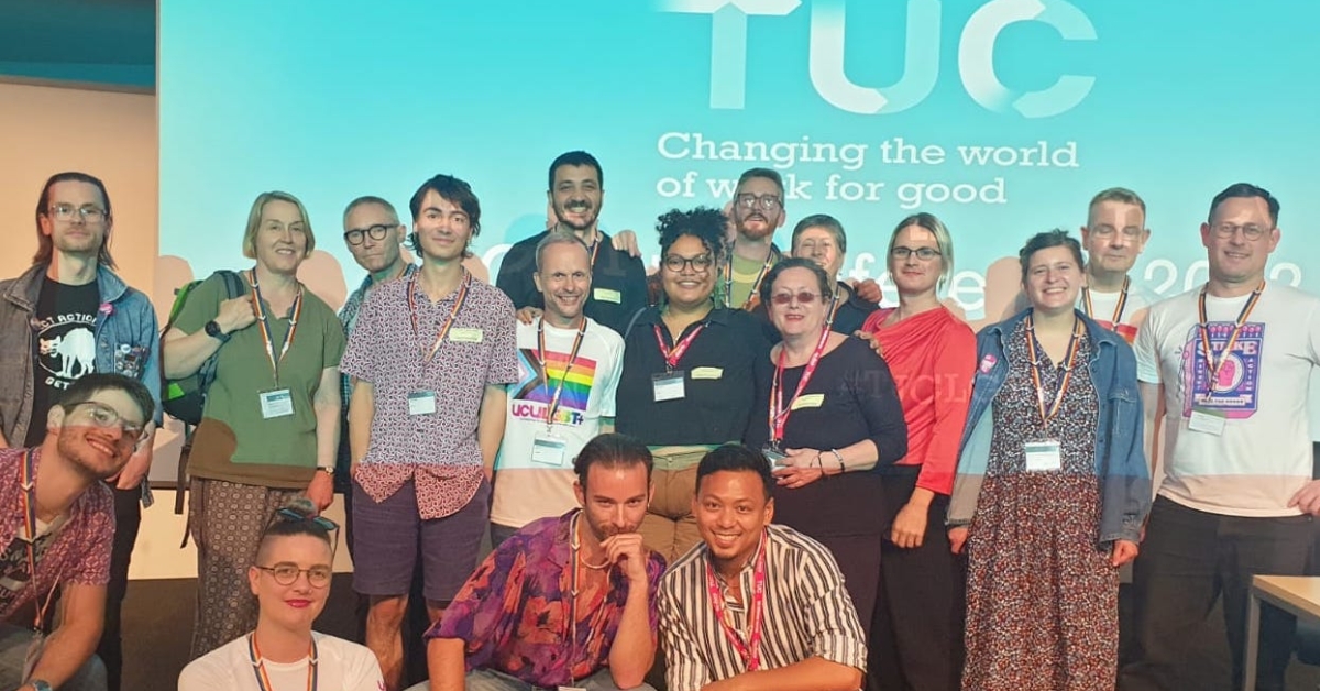 TUC LGBT+ conference 2023 delegation
