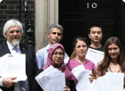 ESOL petition being handed in to No. 10 Downing Street