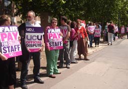 Protest at Oxford and Cherwell Valley College