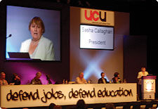 Sasha Callaghan addresses UCU Congress 2009