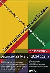 Stand Up To Racism: rally, 22 March 2014