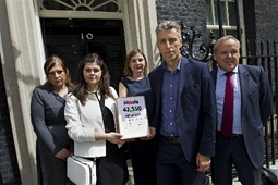 Campaigners outside Number 10