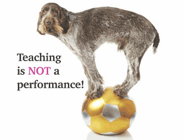 Teaching is not a performance: PRP dog