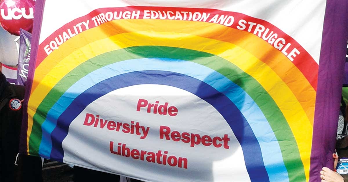 Photo of UCU's equality banner