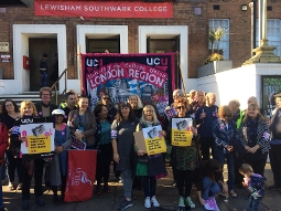 2018-09 Strikes on at Lewisham Southwark College as last-minute talks fail to resolve pay dispute