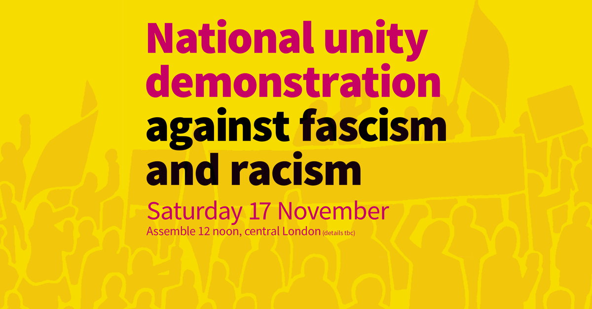 National unity demonstration against fascism and racism - page